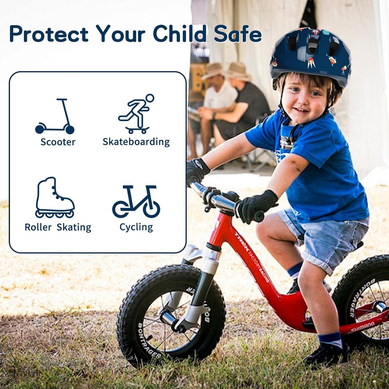Kinder Fahrradhelm verstellbar Multi-Sport Helm für Jungen Mädchen 2-8