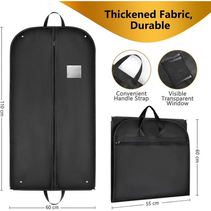Kleidersack 2er-Set mit Schuhbeutel, 110x60cm, Schwarz