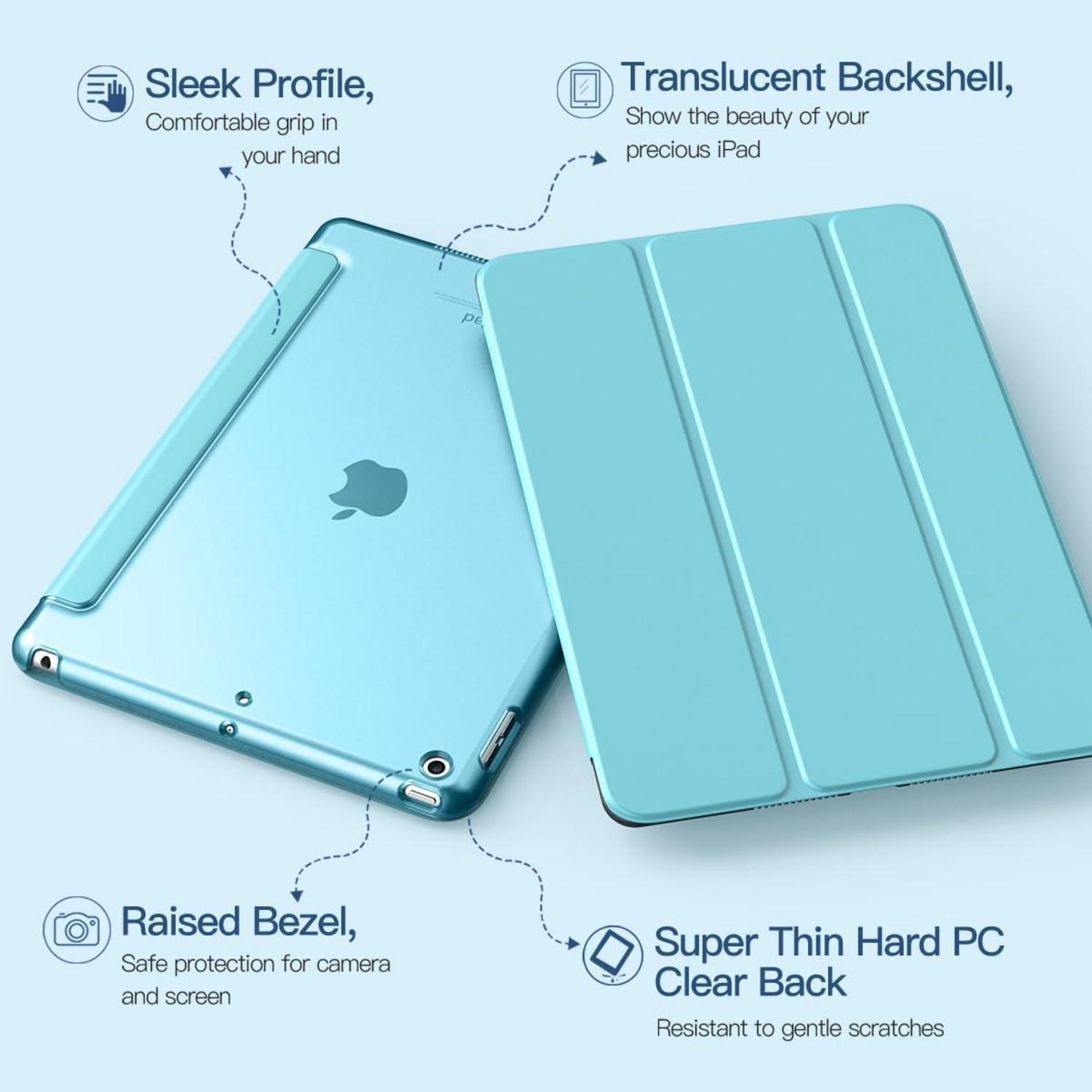 TiMOVO iPad 9. Gen 2021/8. Gen 2020/7. Gen 2019 Hülle 10,2 Zoll Smart Cover Blau