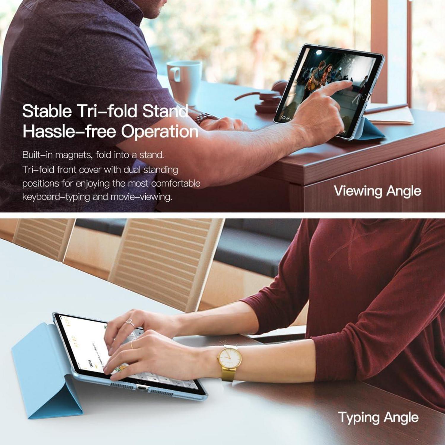 TiMOVO iPad 9. Generation Hülle, Smart Cover für 10,2 Zoll, Capri Blau