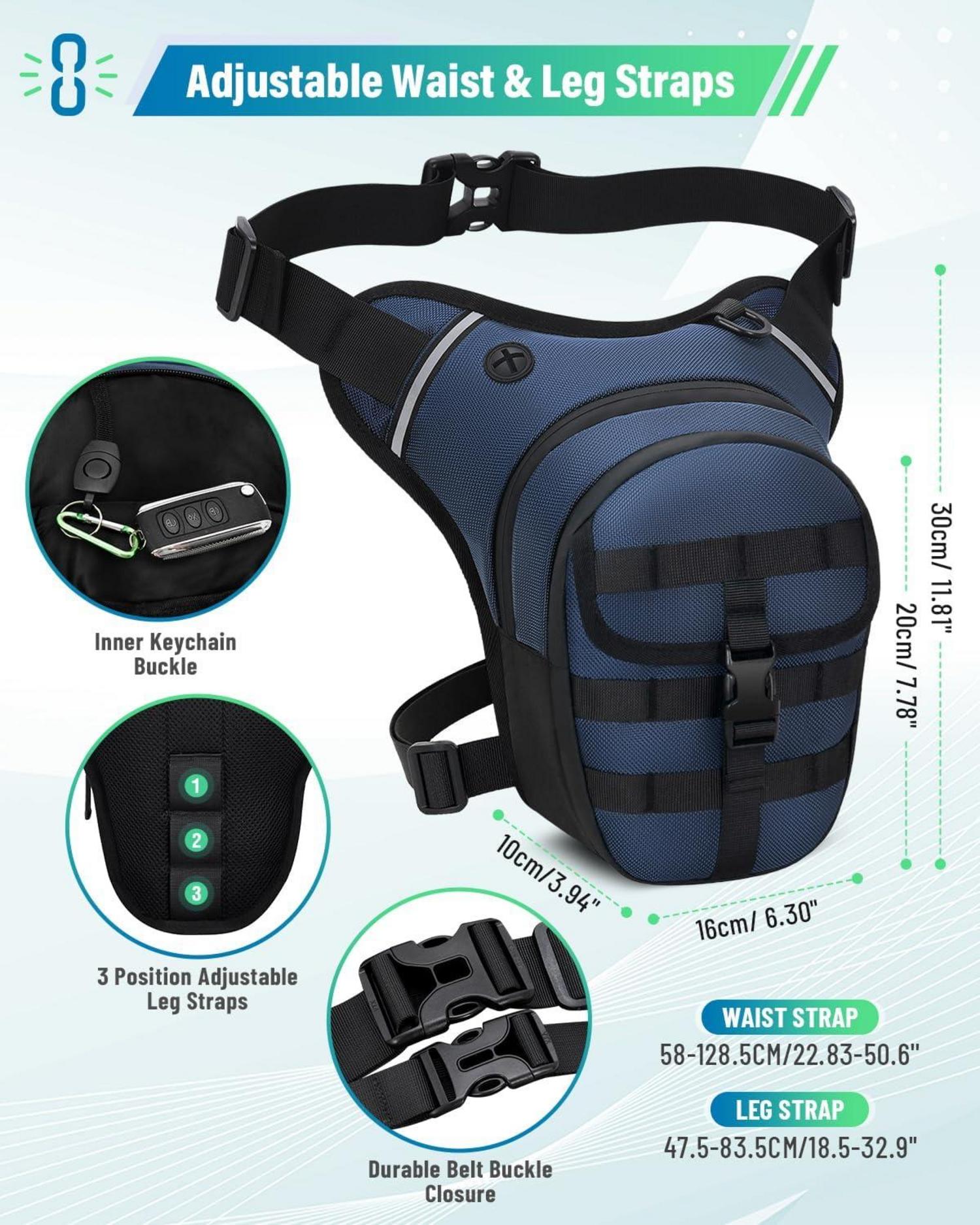 Beintasche Motorrad Herren Oberschenkeltasche Damen Wasserdicht Sport Beinholster Reflektierend Taktische Gürteltasche