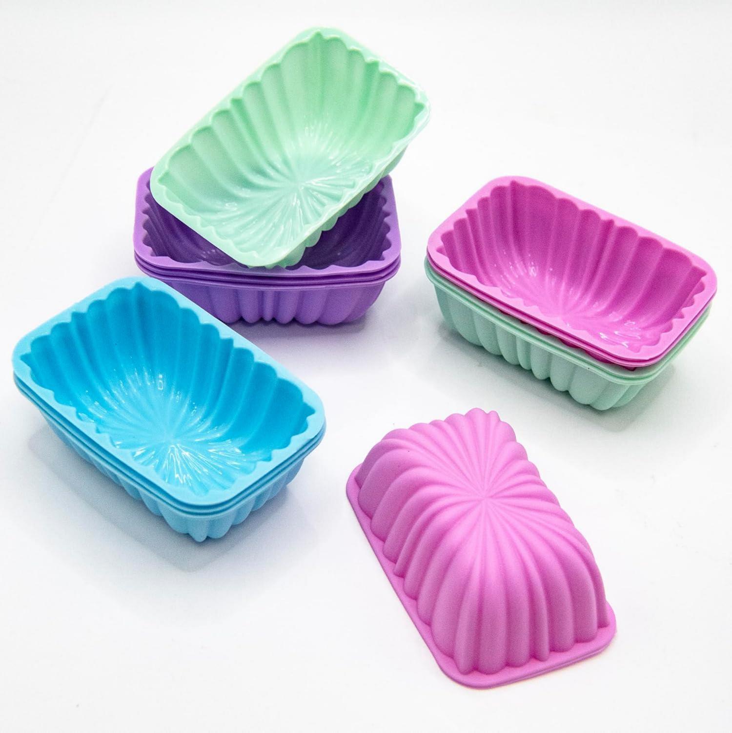 Silikon Mini Muffin Backform 12er Set Klein Brot Kuchenform 4 Farben