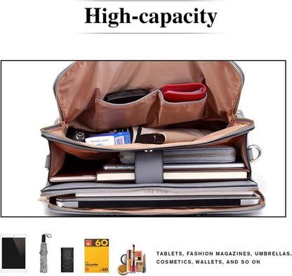 Große elegante Retro-Handtasche Aktentasche Messenger Bag