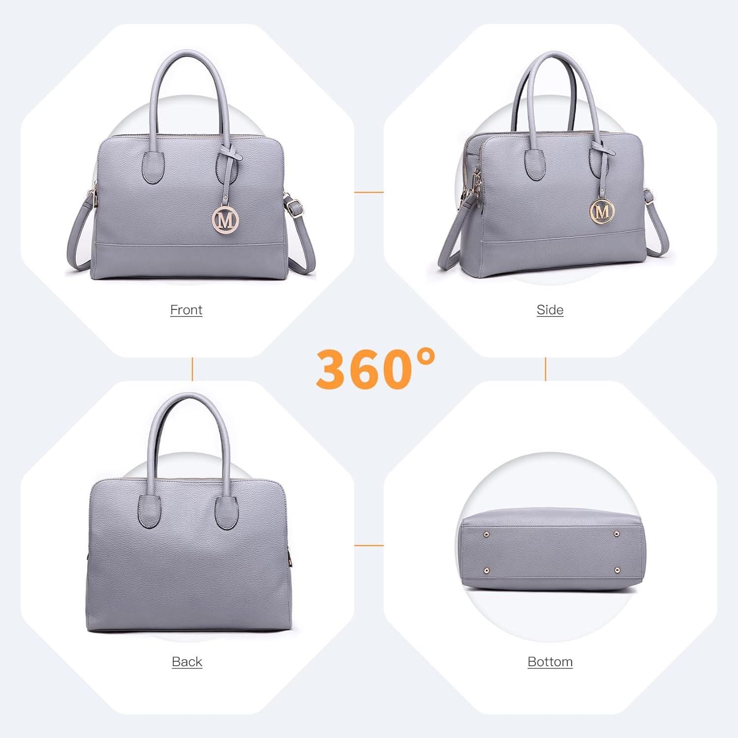 Miss Lulu Große Damen Handtasche PU-Leder Retro Schultertasche Schwarz