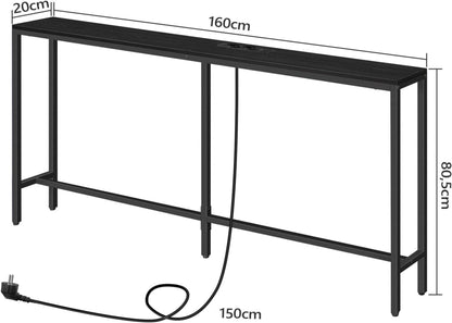 Konsolentisch mit Ladestation und USB-Anschlüssen 160 cm
