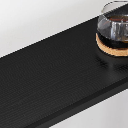 Schmaler Konsolentisch mit Ladestation 160 cm Schwarz USB-Anschlüssen