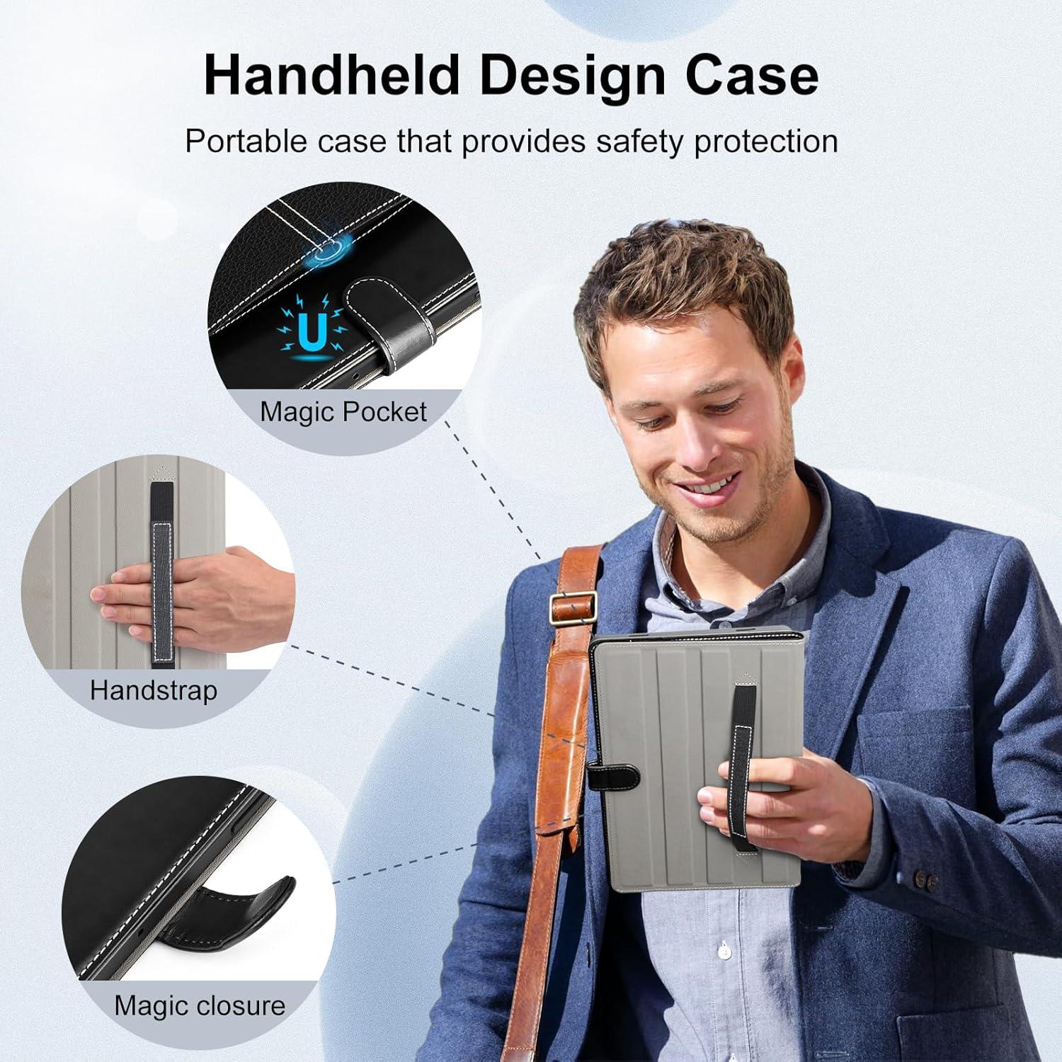 DLveer Samsung Galaxy Tab A9+ Plus 11'' Hülle PU Leder TPU