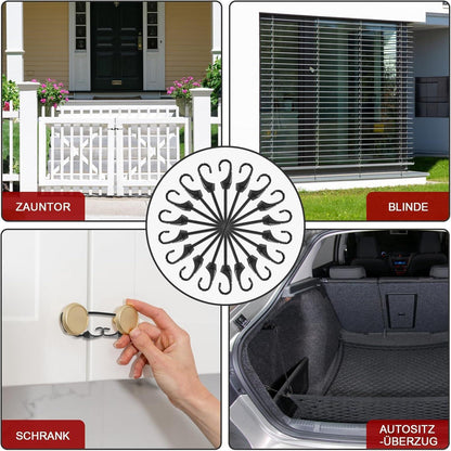 Spanngummis mit Haken – 12er Set | Robuste Gummiseile für Haushalt & Garten