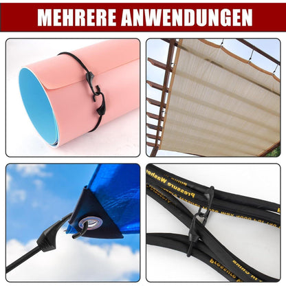 Spanngummis mit Haken – 12er Set | Robuste Gummiseile für Haushalt & Garten