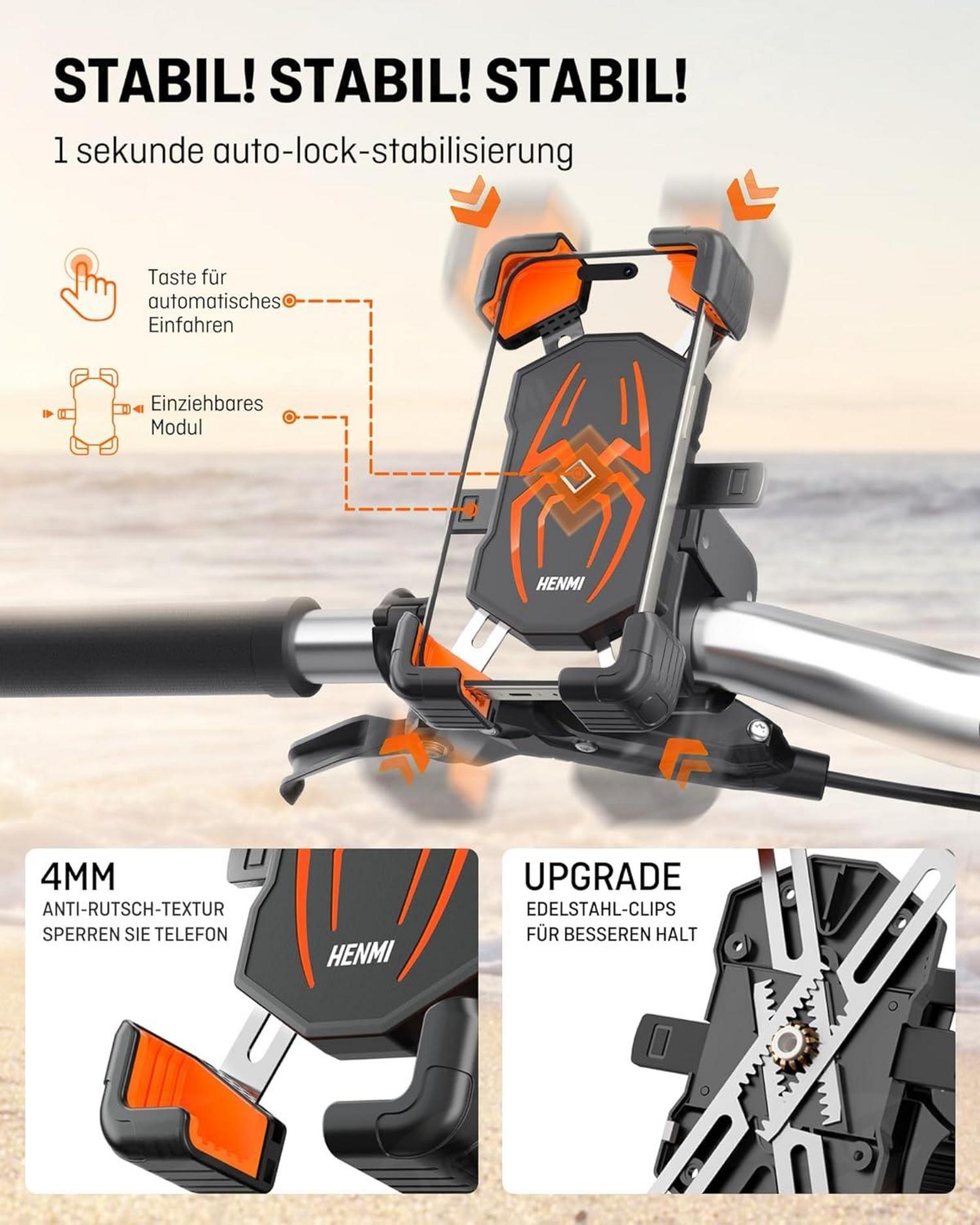 Universelle Handyhalterung Fahrrad Lenker für Smartphone 5,5-7,5 Zoll