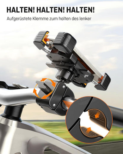 Handyhalterung Fahrrad Lenker 5,5-7,5 Zoll Smartphone 720° Drehbar