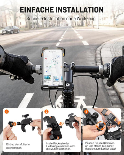 Universelle Handyhalterung für Fahrrad Lenker 5,5-7,5 Zoll Smartphone