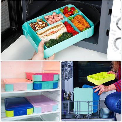 Brotdose Kinder mit Fächern 1330ml Auslaufsicher Lunchbox