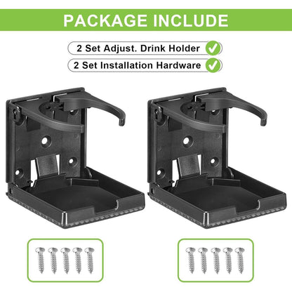 2x Klappbarer Getränkehalter Auto – Universal & Korrosionsbeständig