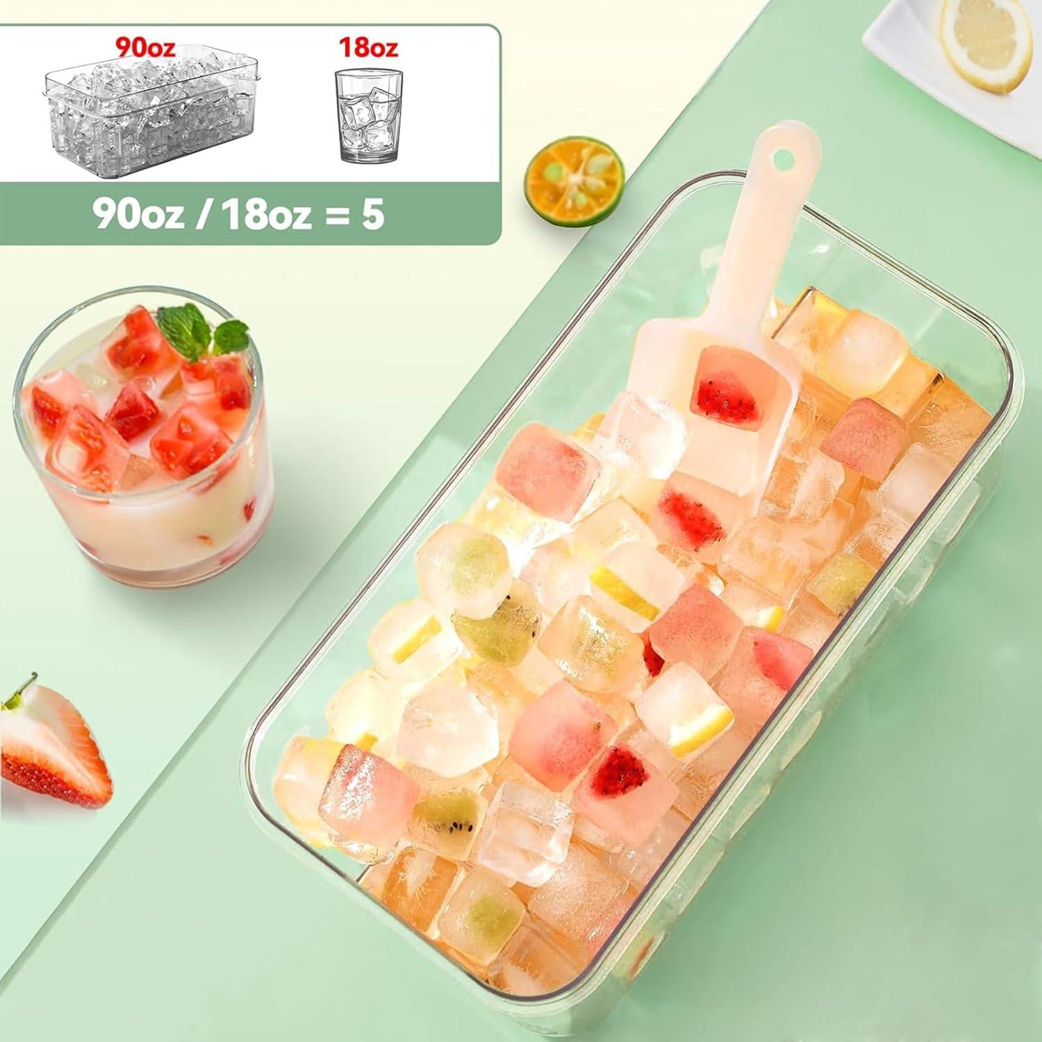 Eiswürfelform mit Deckel und Behälter 2 Stück 30 Fach Eiswürfelschale 2.3cm