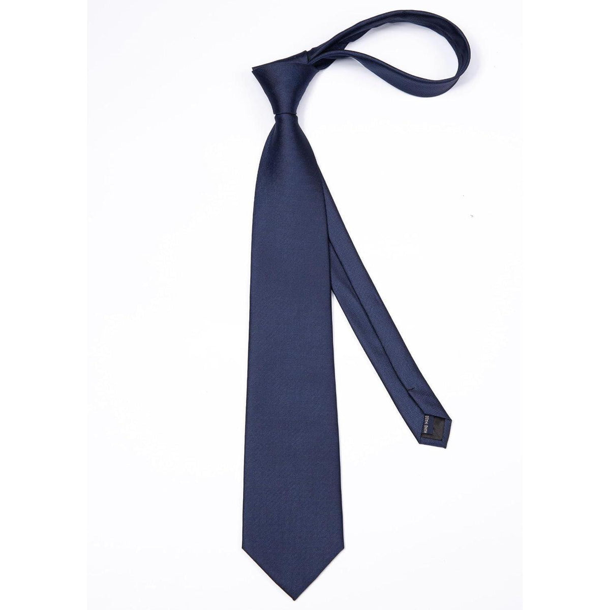 Herren Krawatten Set mit Einstecktuch, Navy Blau