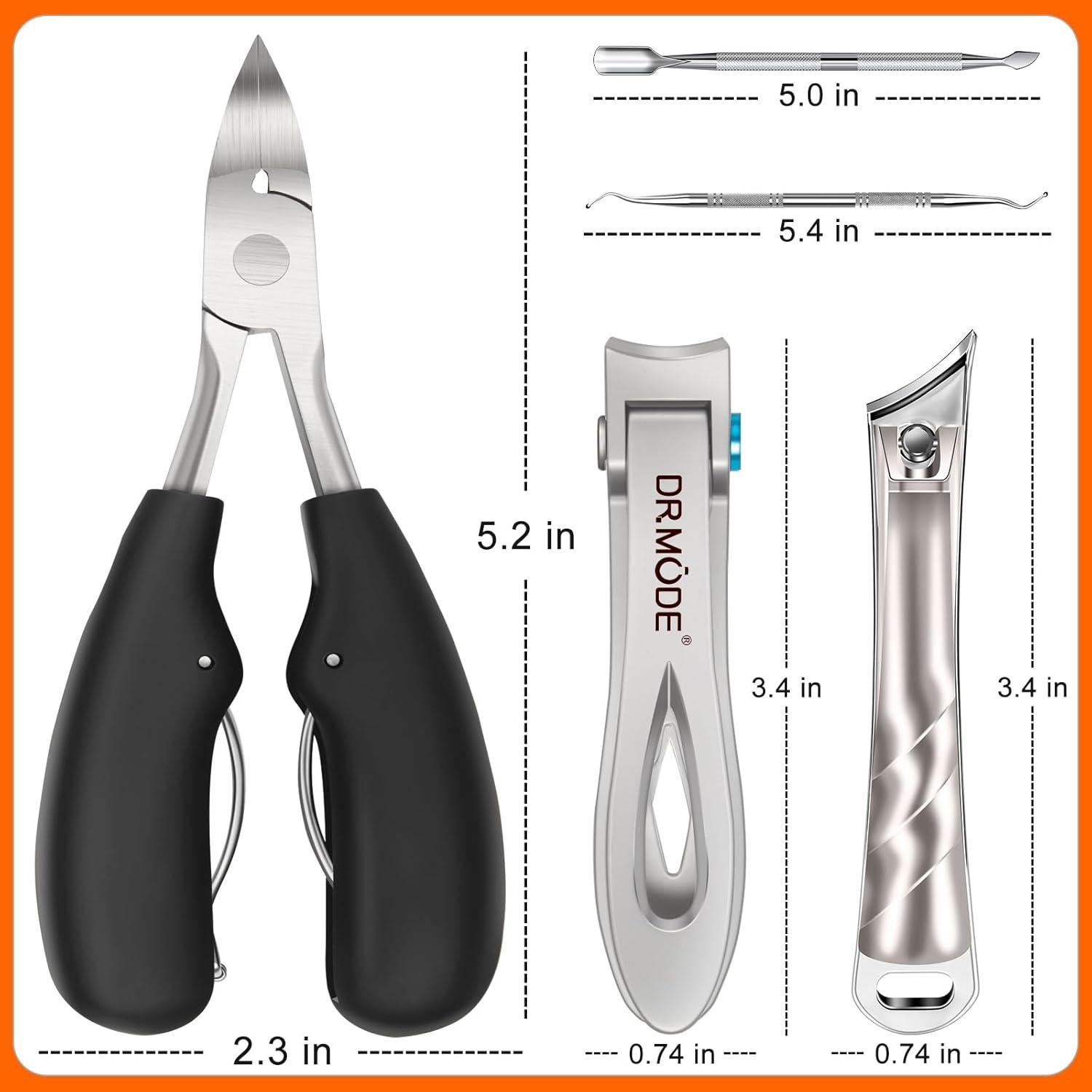 DRMODE Profi Nagelknipser Fußnägel Senioren Dicke Nägel breite Öffnung