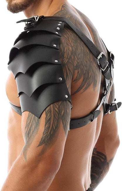 Herren Brust Harness Leder Soldat Rüstung Dessous BDSM Fetisch Bondage