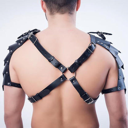 Herren Brust Harness Leder Soldat Rüstung Gothic Fetisch BDSM