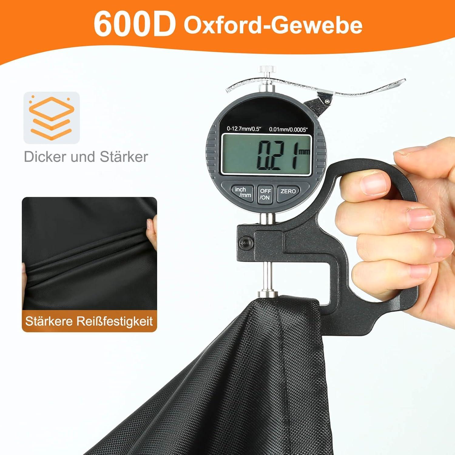 Grillabdeckung 600D Oxford für Weber Q100/Q120/Q1000/Q1200/Q1400