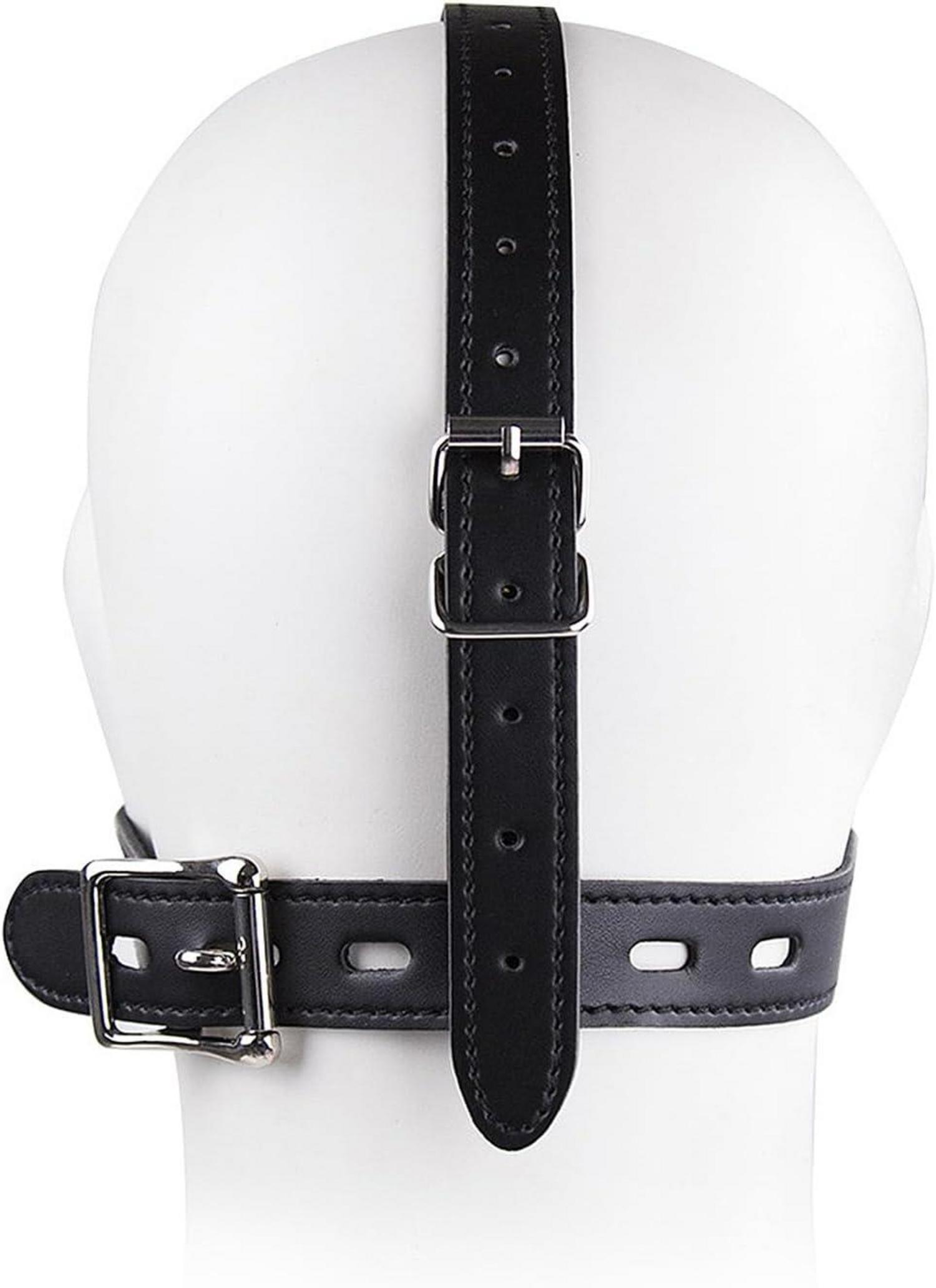 Erotikmaske Mundöffner BDSM Fetisch Nieten Stacheln Bondage Set