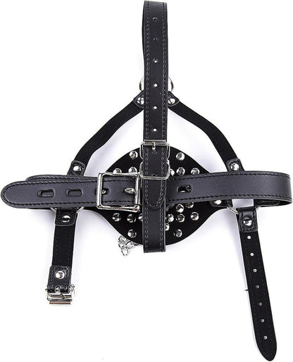 TUYMNI BDSM Mundknebel mit Nieten und Stacheln für SM Bondage-Spiele