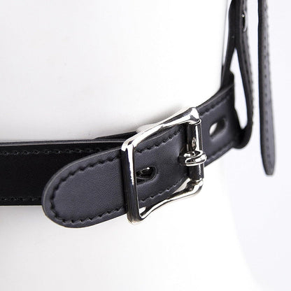 TUYMNI BDSM Mund Gag Maske Haube Nieten Stacheln SM Bondage Set
