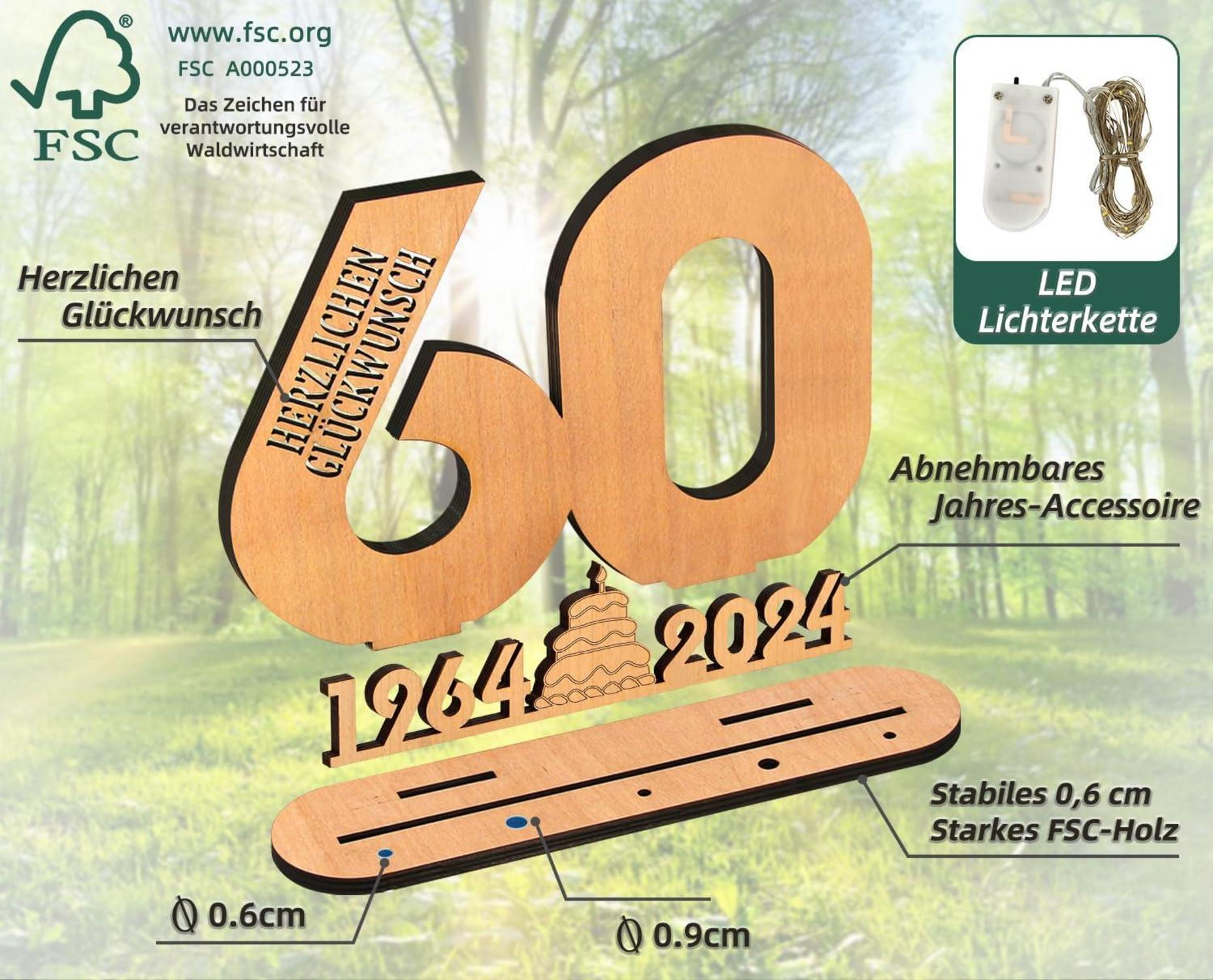 Originelles 18. Geburtstag Geldgeschenk LED Holz-Schild Gästebuch