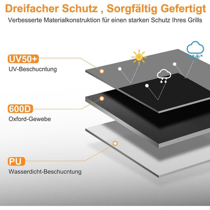 Grillabdeckung für Weber Q100/Q1000/Q120/Q1200/Q1400, 600D