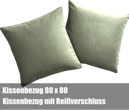 Bettwäsche 200x200 Salbeigrün Mikrofaser Bügelfrei Knitterfrei 2er Set