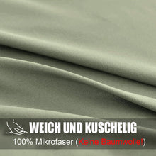 Soifox Bettwäsche 155x220 Salbeigrün Mikrofaser Bügelfrei