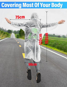 Einweg Regenponcho Damen Herren Wasserdicht