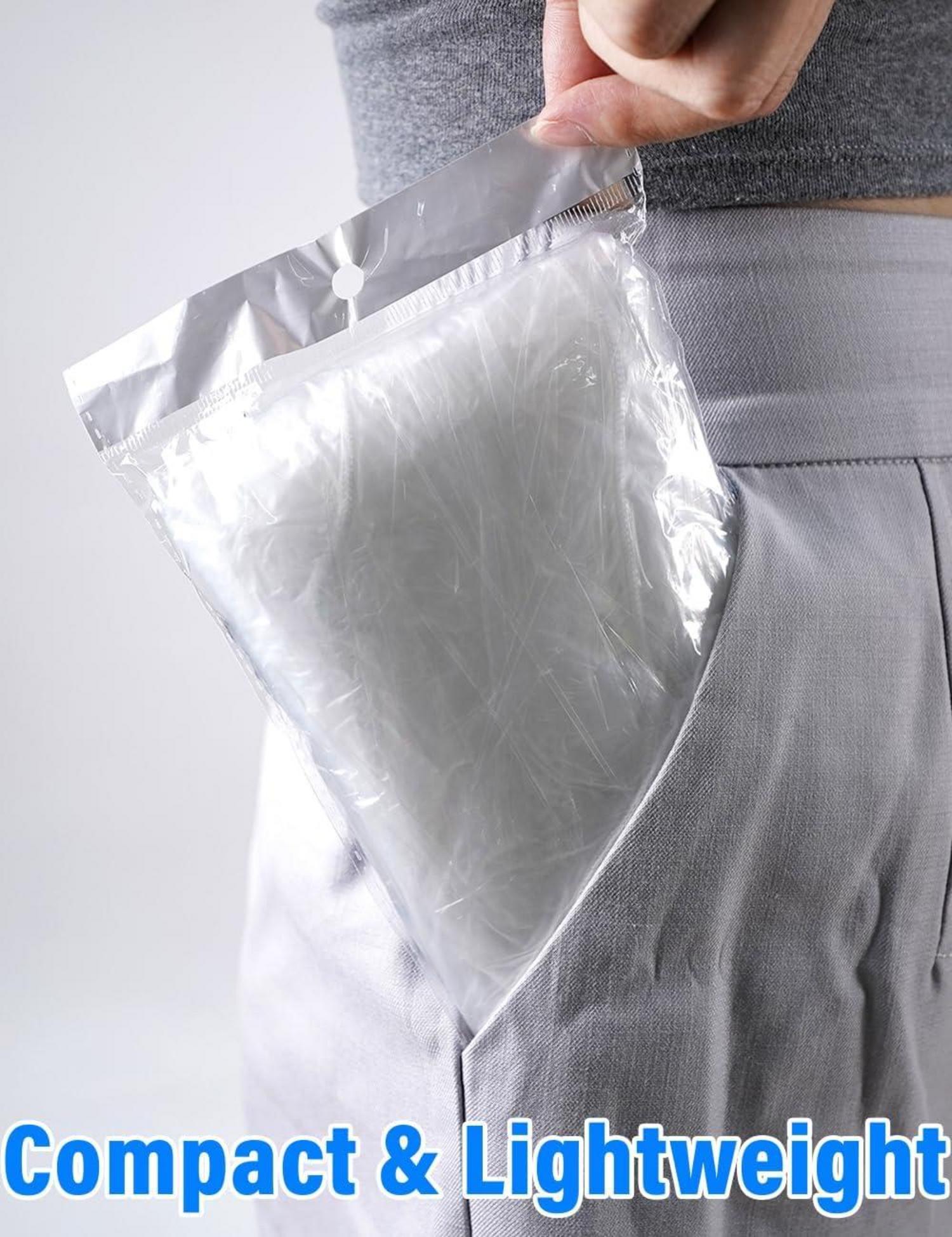 Regenponcho 6 Stück Transparent Wasserdicht Mit Kapuze Und Elastischen Manschetten