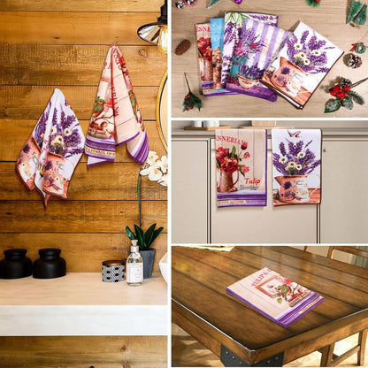 5er Set Mikrofasertücher Mehrfarbig 55 x 40 cm Super Weich und Saugfähig