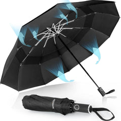 Sturmfester Regenschirm Taschenschirm Automatikschirm Winddicht