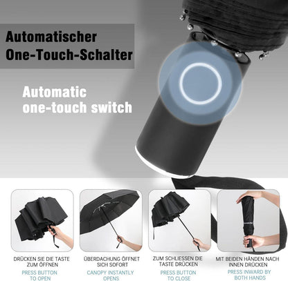 Premium Regenschirm Sturmfest Taschenschirm Winddicht Automatikschirm