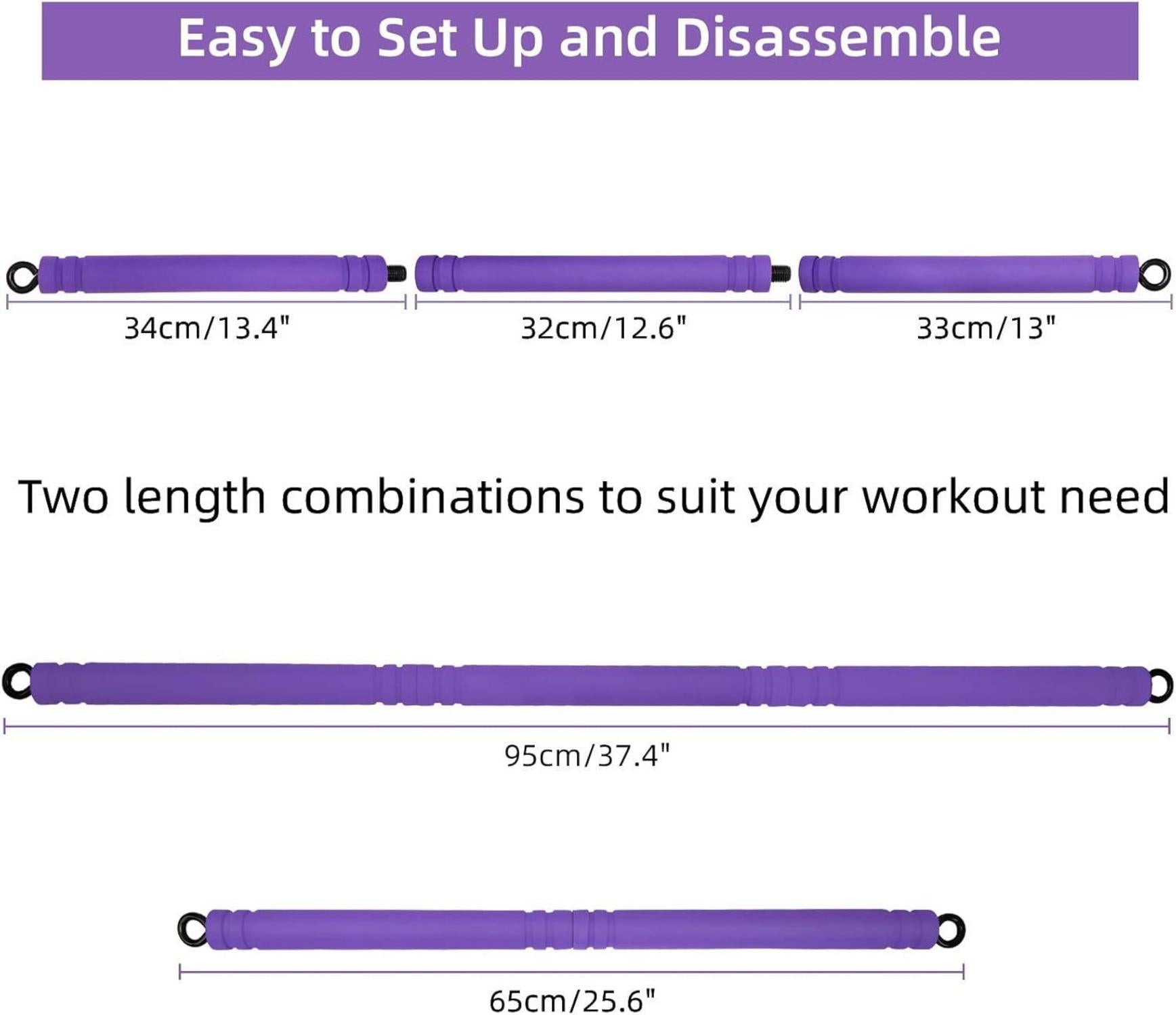 Tragbare Pilates Bar Resistance Bands Stange