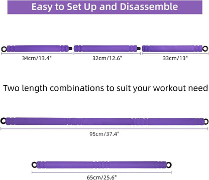 Tragbare Pilates Bar Resistance Bands Stange