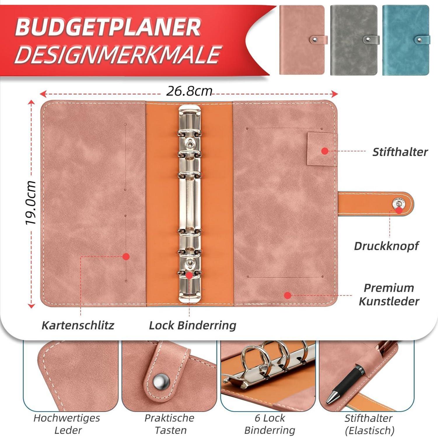 Budget Planner Deutsch Geld Sparen Sparbuch Binder Taschen A6