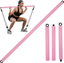 Tragbare Pilates Bar mit Widerstandsbändern - Fitnessgeräte für