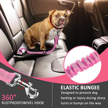 Hunde Sicherheitsgurt 2 Stk 50-70cm elastisch Auto Clip Haustier Anschnallgurt
