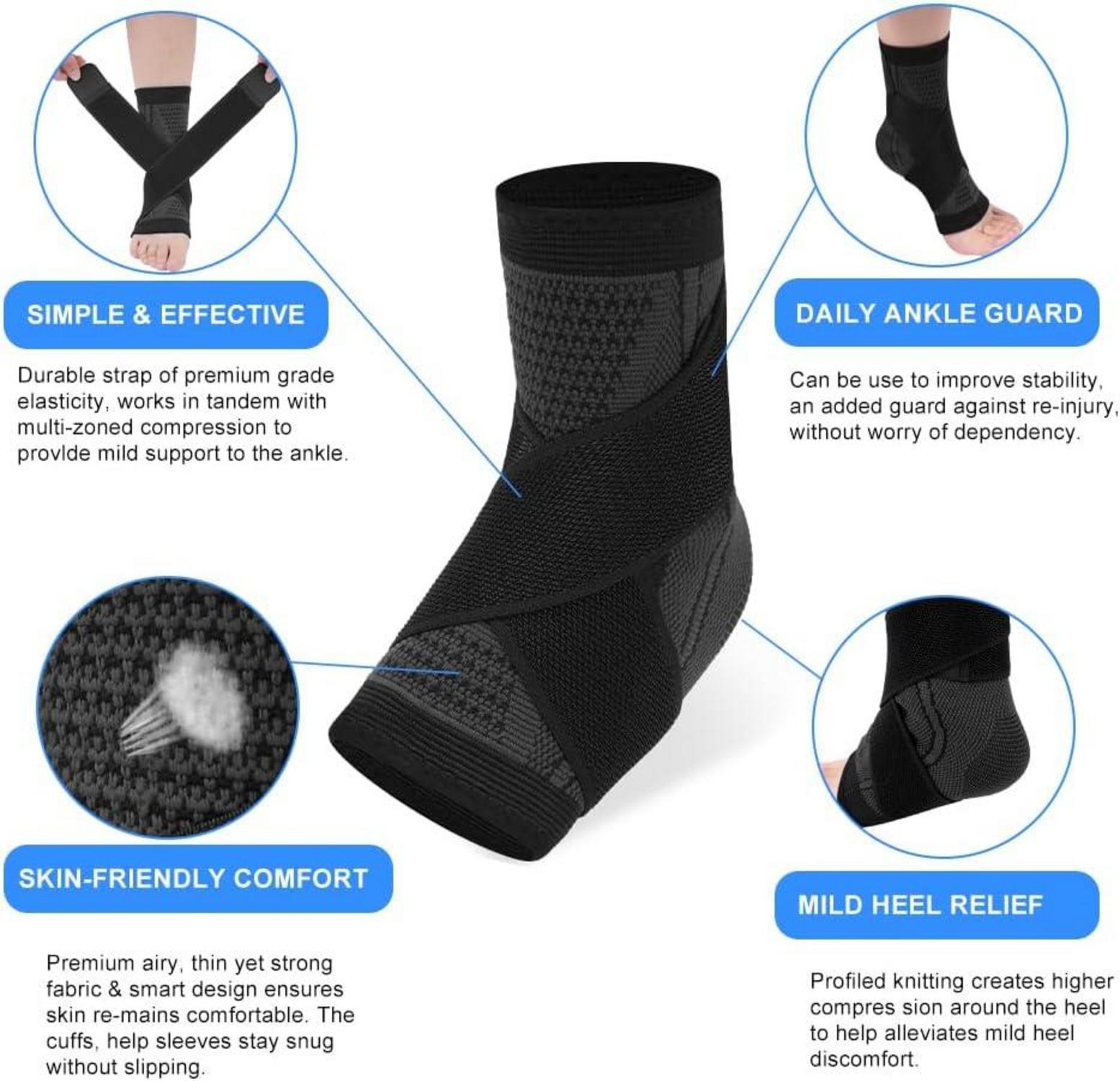 ACWOO Sprunggelenkbandage 2er-Pack Einstellbar Atmungsaktiv für Männer Frauen