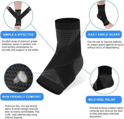 ACWOO Sprunggelenkbandage 2er-Pack Einstellbar Atmungsaktiv für Männer Frauen