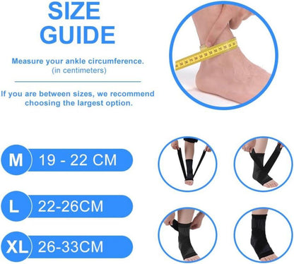 Sprunggelenkbandage 2er-Pack Einstellbar Fußbandage Atmungsaktiv