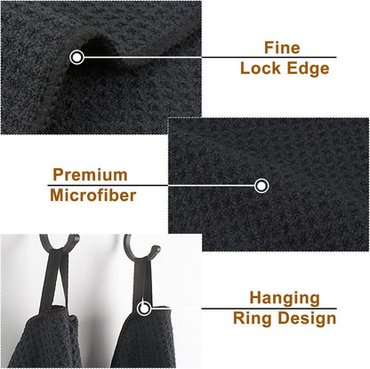 Großes Mikrofaser-Geschirrtuch Set Schwarz 50x70cm 2er-Pack