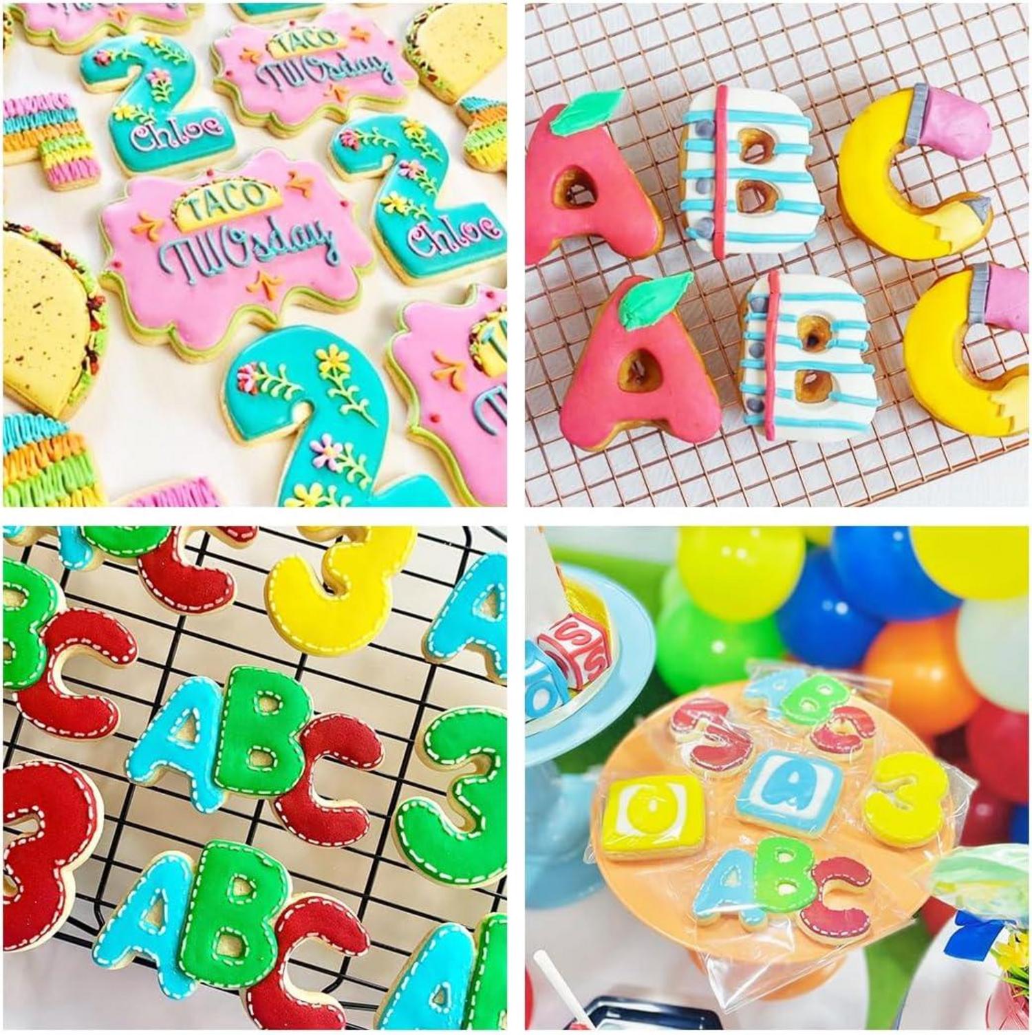 Einschulung Ausstechform Set Edelstahl Plätzchen Zuckertüten ABC 123 Keks