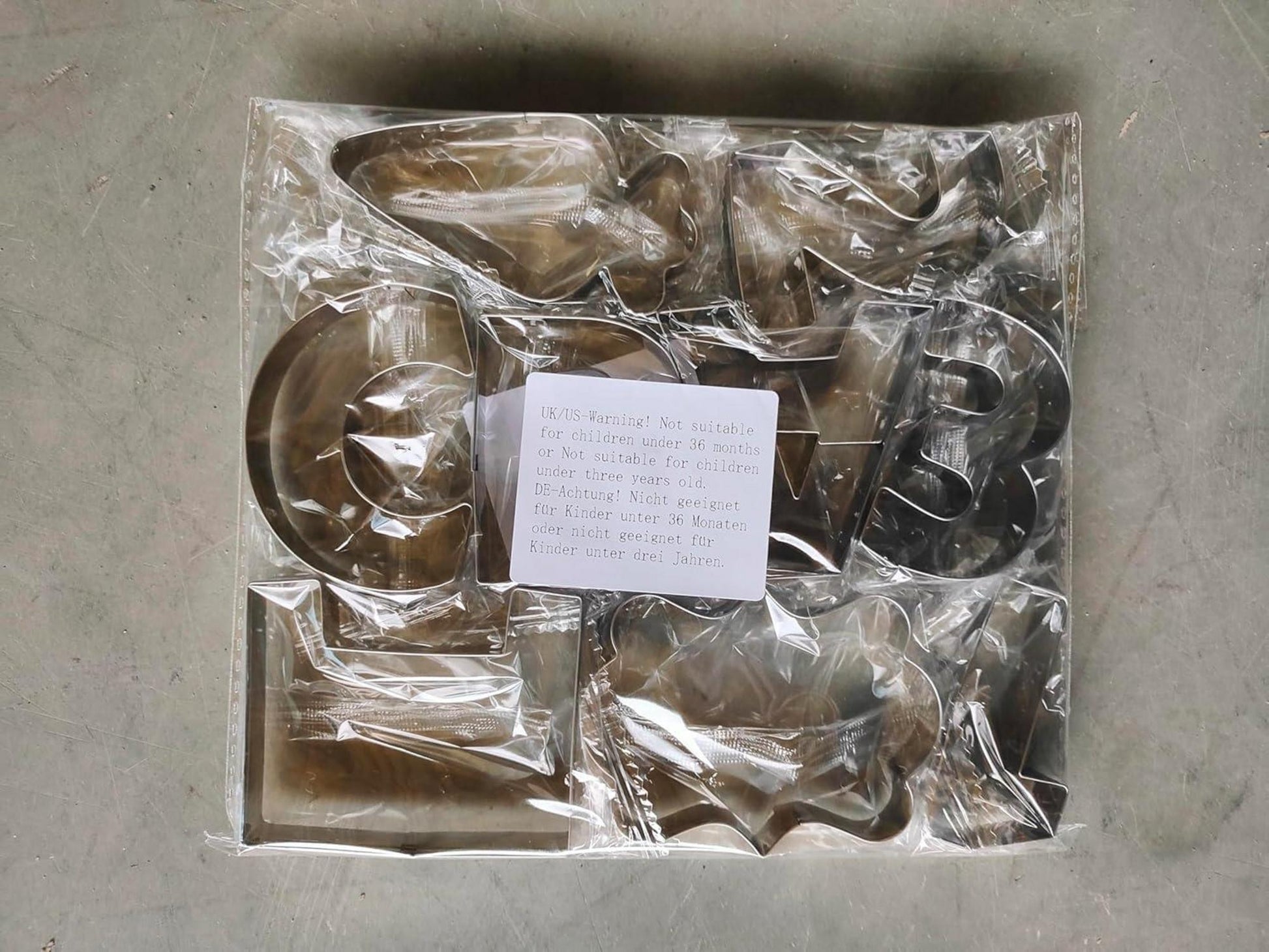 Ausstechform Schulanfang 9-teilig Edelstahl ABC 123 Plätzchen Cookie Cutter