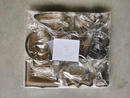 Ausstechform Schulanfang 9-teilig Edelstahl ABC 123 Plätzchen Cookie Cutter