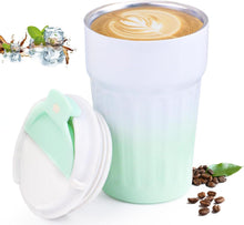 Thermobecher 400ML Doppelwandig Isolierbecher Edelstahl Kaffeebecher