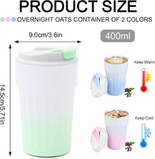 Bugucat Thermobecher 400ml Edelstahl Kaffeebecher to go